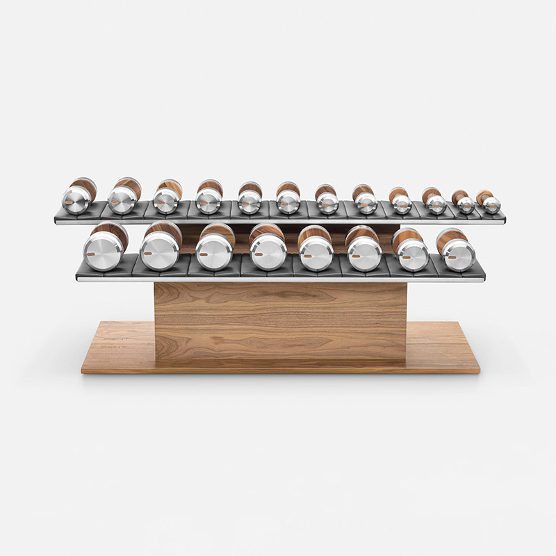 Home Gym Tools - Dumbbell set, high-end private, wooden fitness