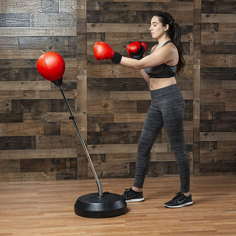Speed Bag Boxing - Adults Kids Freestanding Speed Bag Adjustable