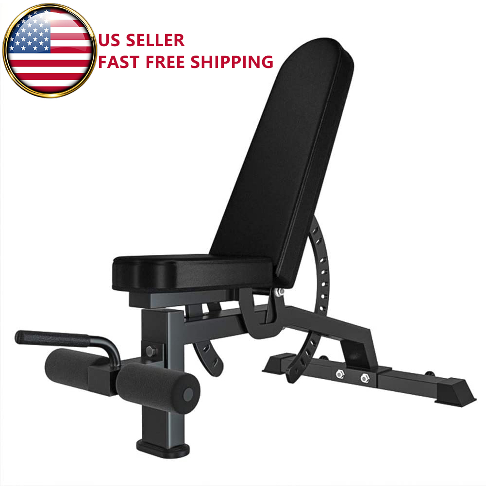 Home Gym Dumbbells - Adjustable Strength Training Bench Press Home