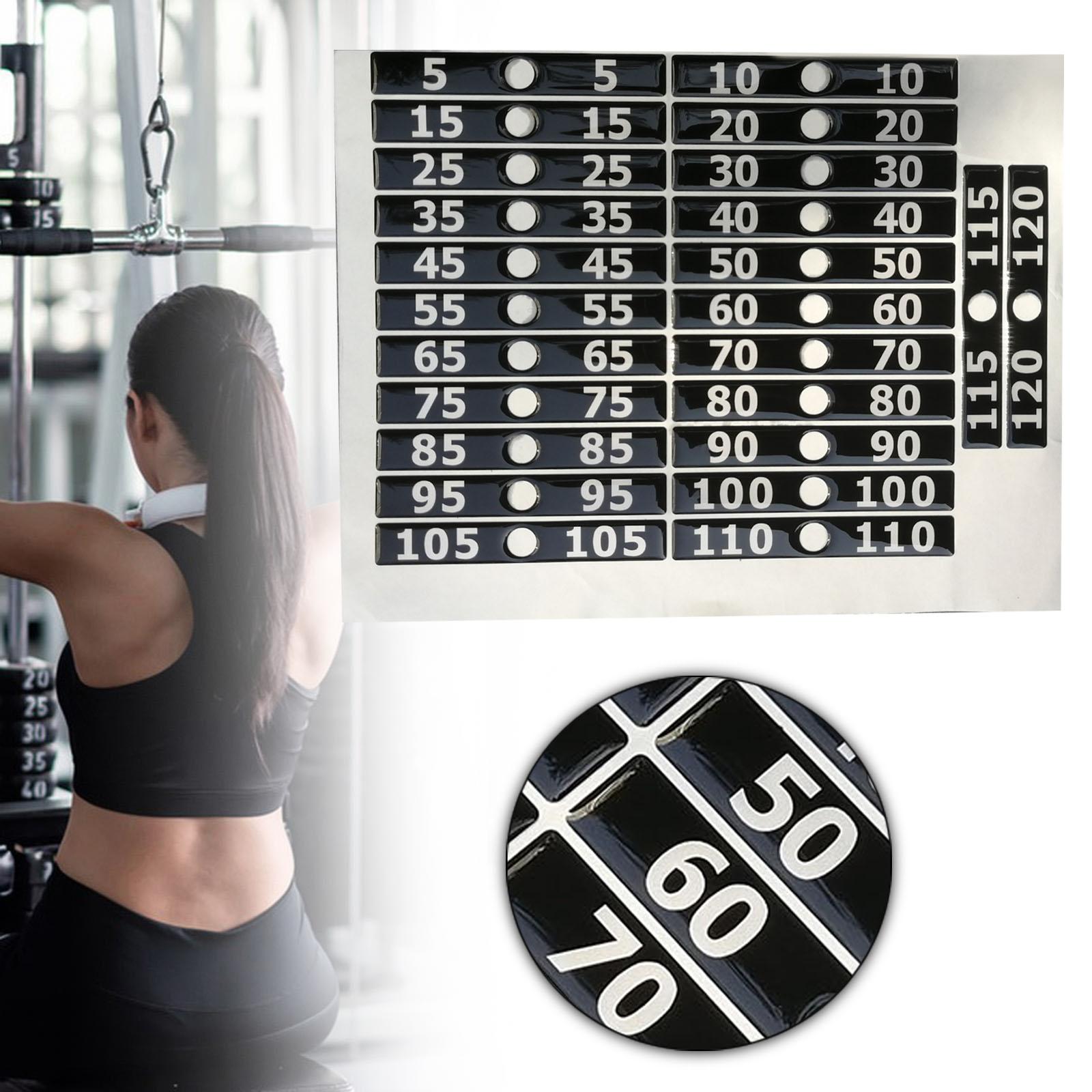 Home Gym Setup - PVC Weight Stack Labels Gym Equipment