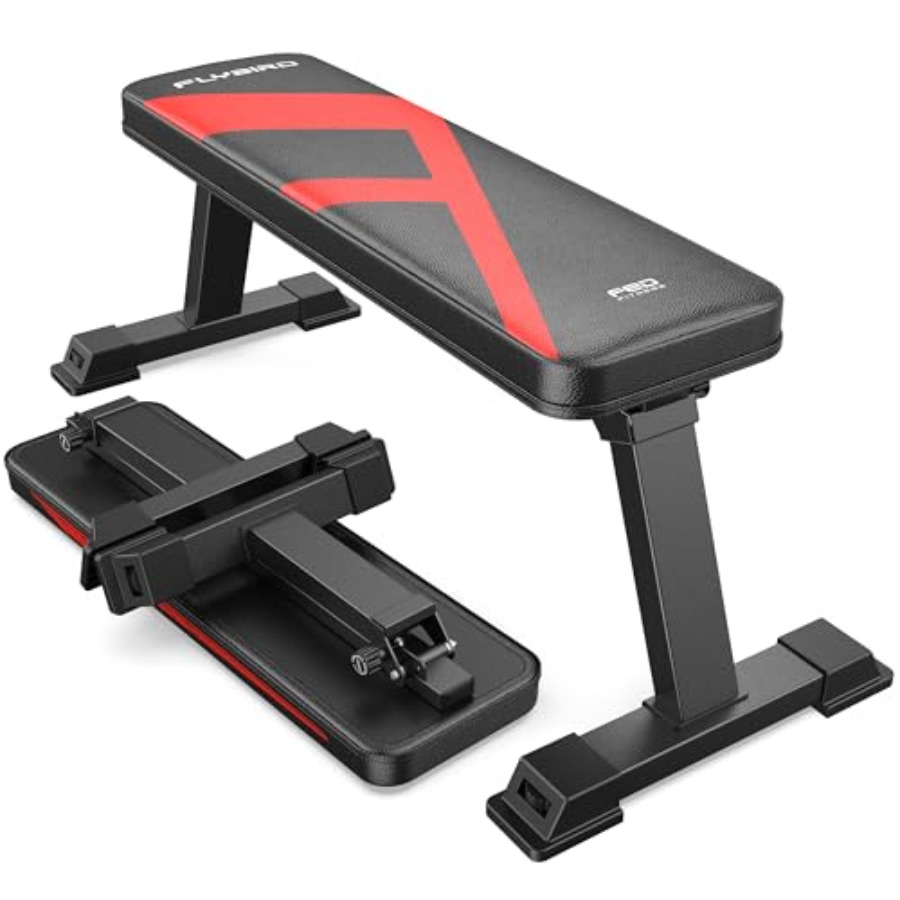 Home Gym Setup - Foldable Flat Weight Bench for Home