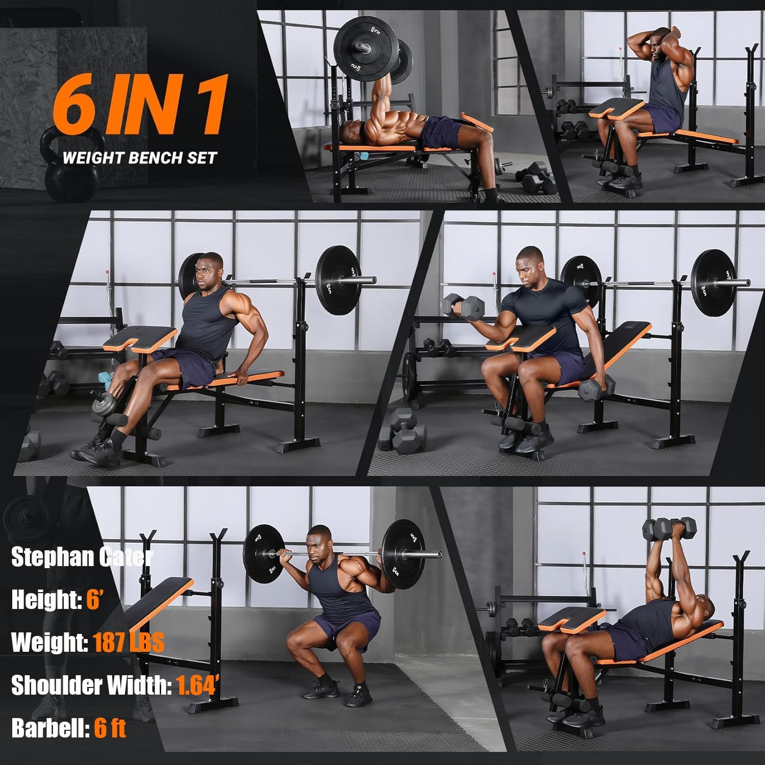 6-in-1 Space Saving Weight Ben - Home Gym Training avis et prix