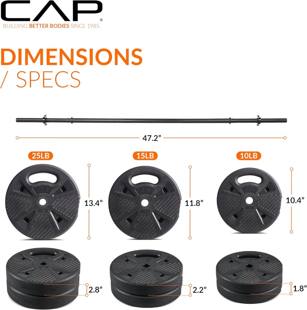 CAP Threaded Barbell Set with  - Home Gym Training avis et prix