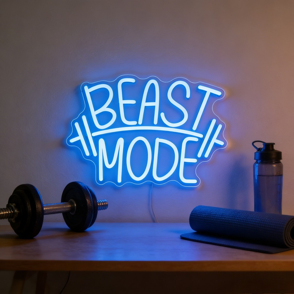 Beast Mode Neon Sign LED Wall  - Home Gym Setup avis et prix