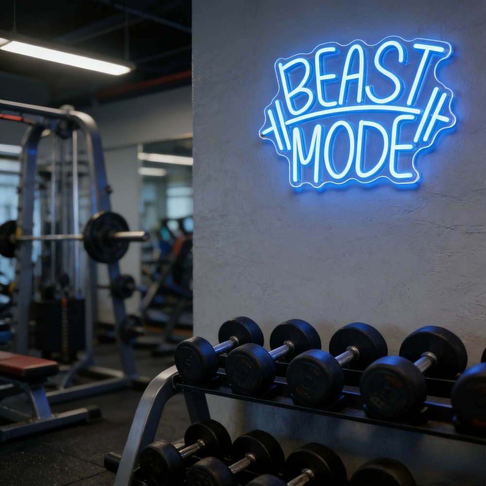 Beast Mode Neon Sign LED Wall  - Home Gym Setup avis et prix