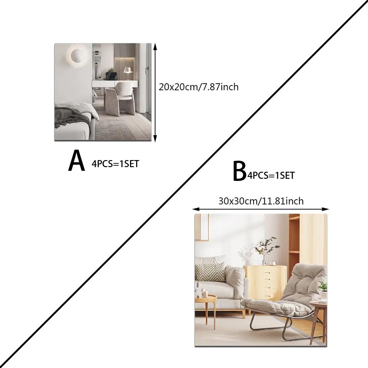 4Pcs Acrylic Mirror Wall Stick - Home Gym For Kids avis et prix