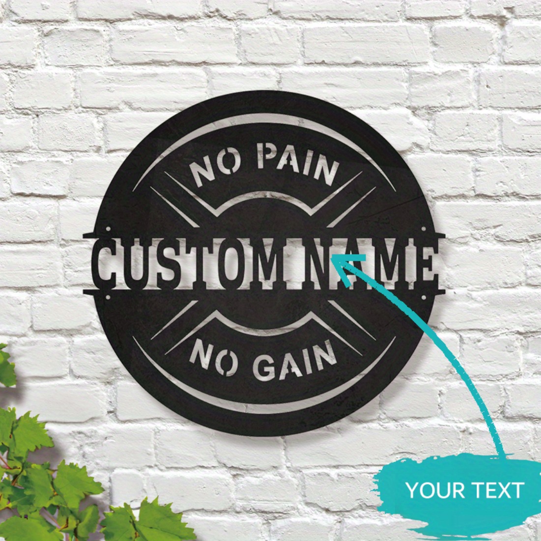 Personalized Vintage Metal Wal - Home Gym Names avis et prix