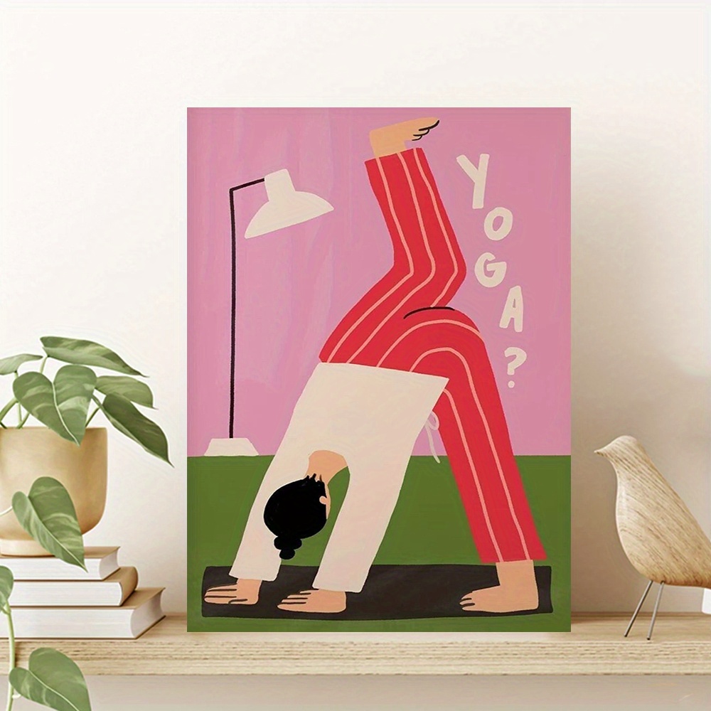 Yoga Downward Dog Canvas Print - Home Gym Minimalist avis et prix