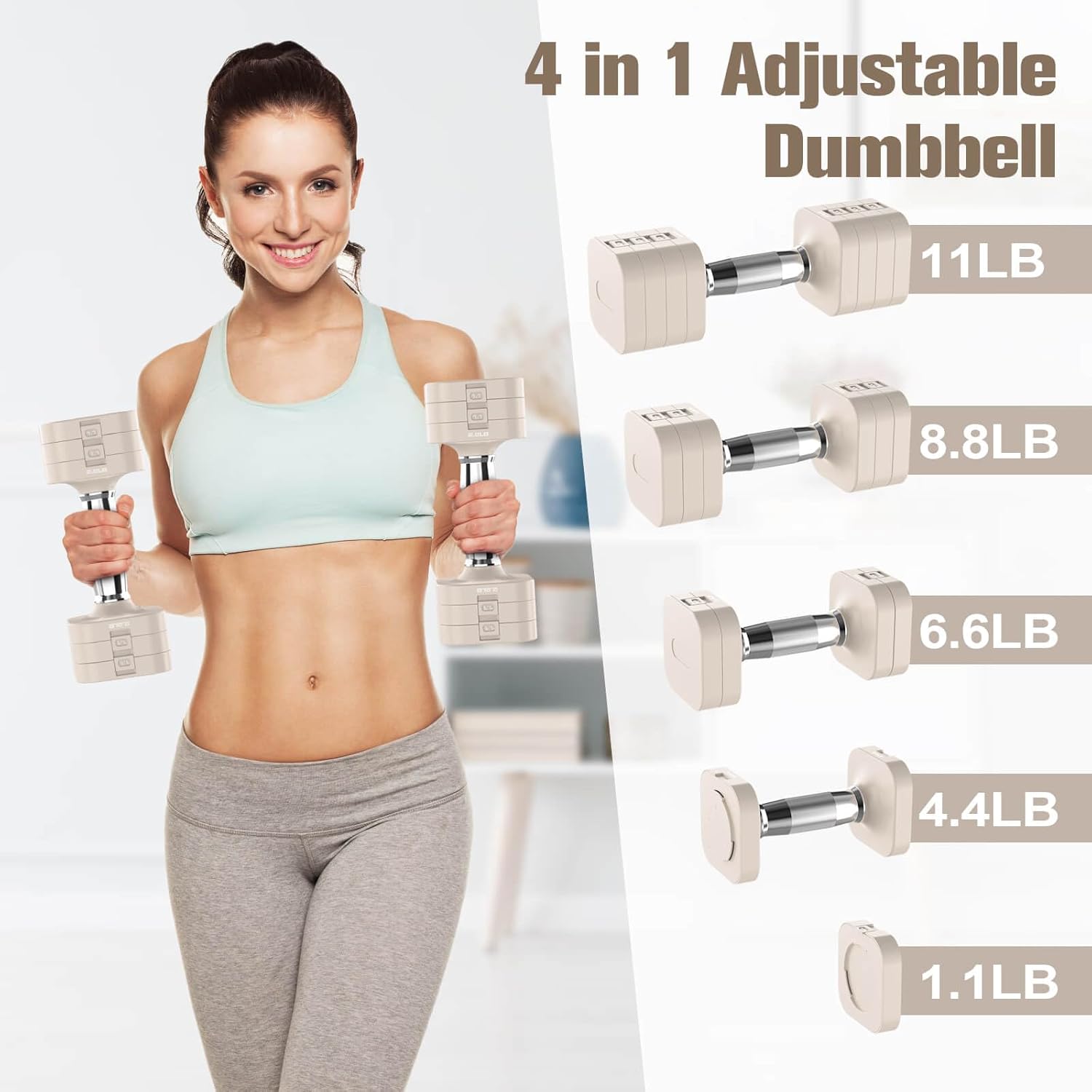 Adjustable Dumbbells Set, 22LB - Home Gym Dumbbells avis et prix