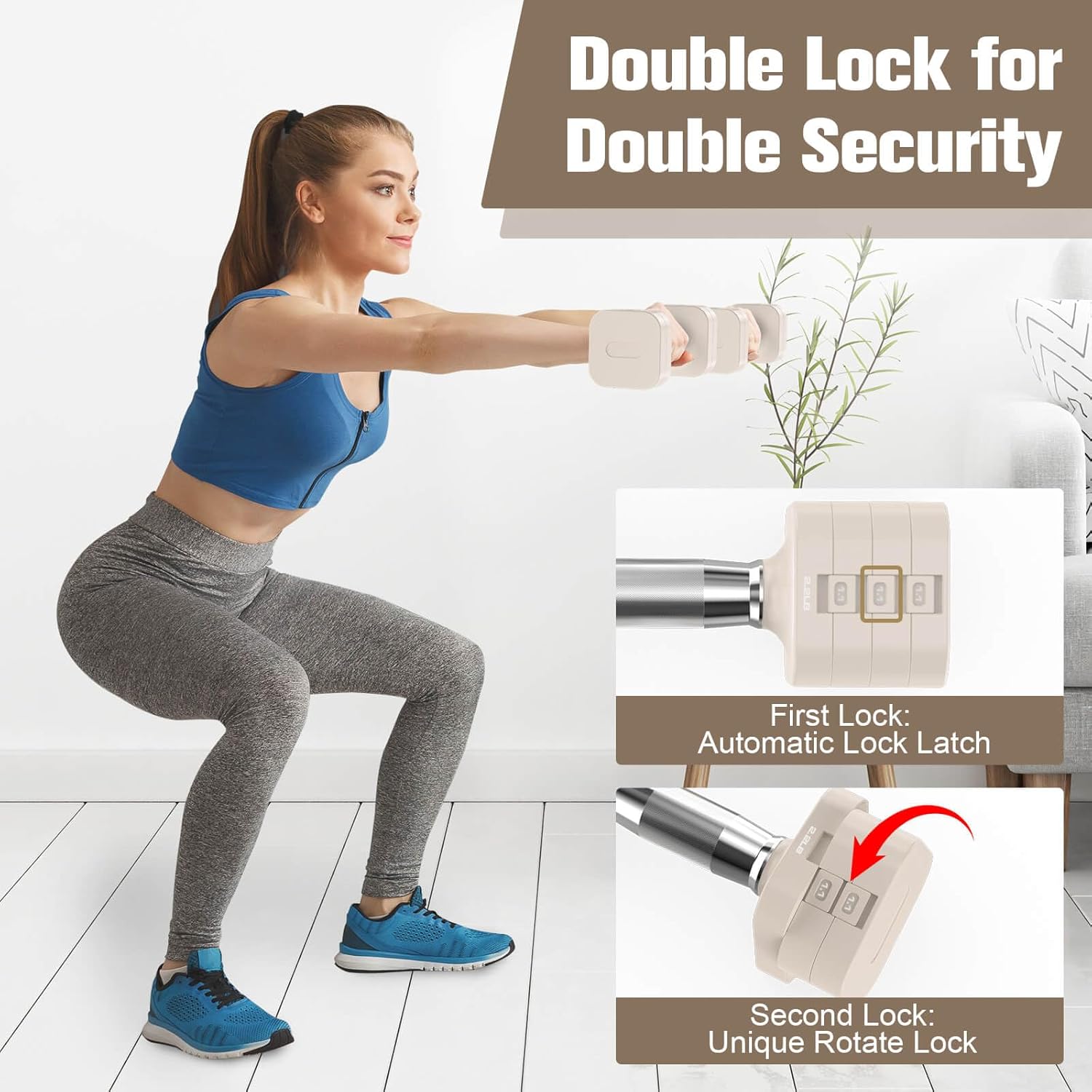 Adjustable Dumbbells Set, 22LB - Home Gym Dumbbells avis et prix
