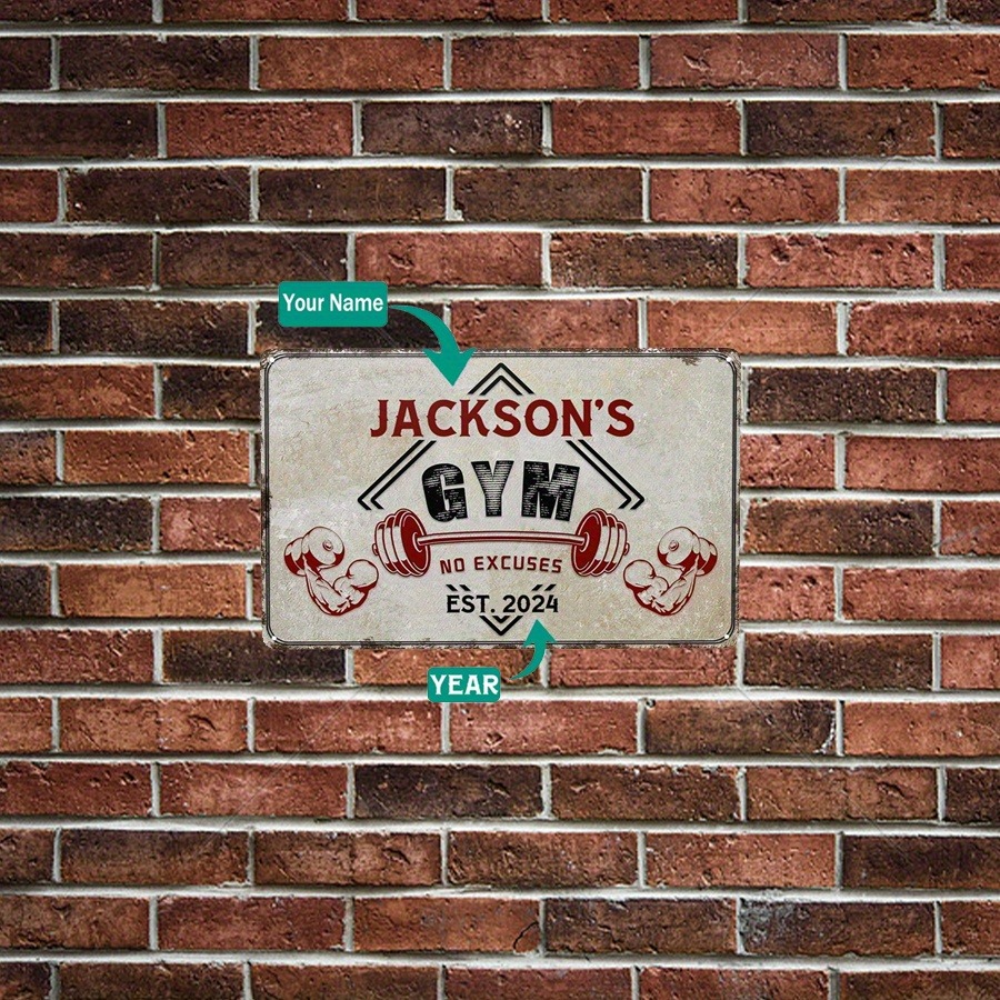 1pc Custom Name Gym Plaque,Per - Home Gym Names avis et prix