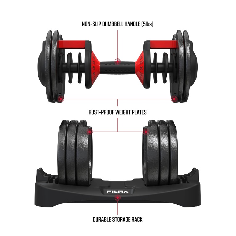 Adjustable Dumbbells, 52.5lb S - Home Gym Tools avis et prix