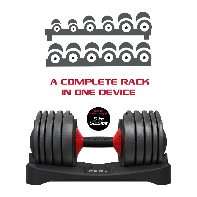 Adjustable Dumbbells, 52.5lb S - Home Gym Tools avis et prix