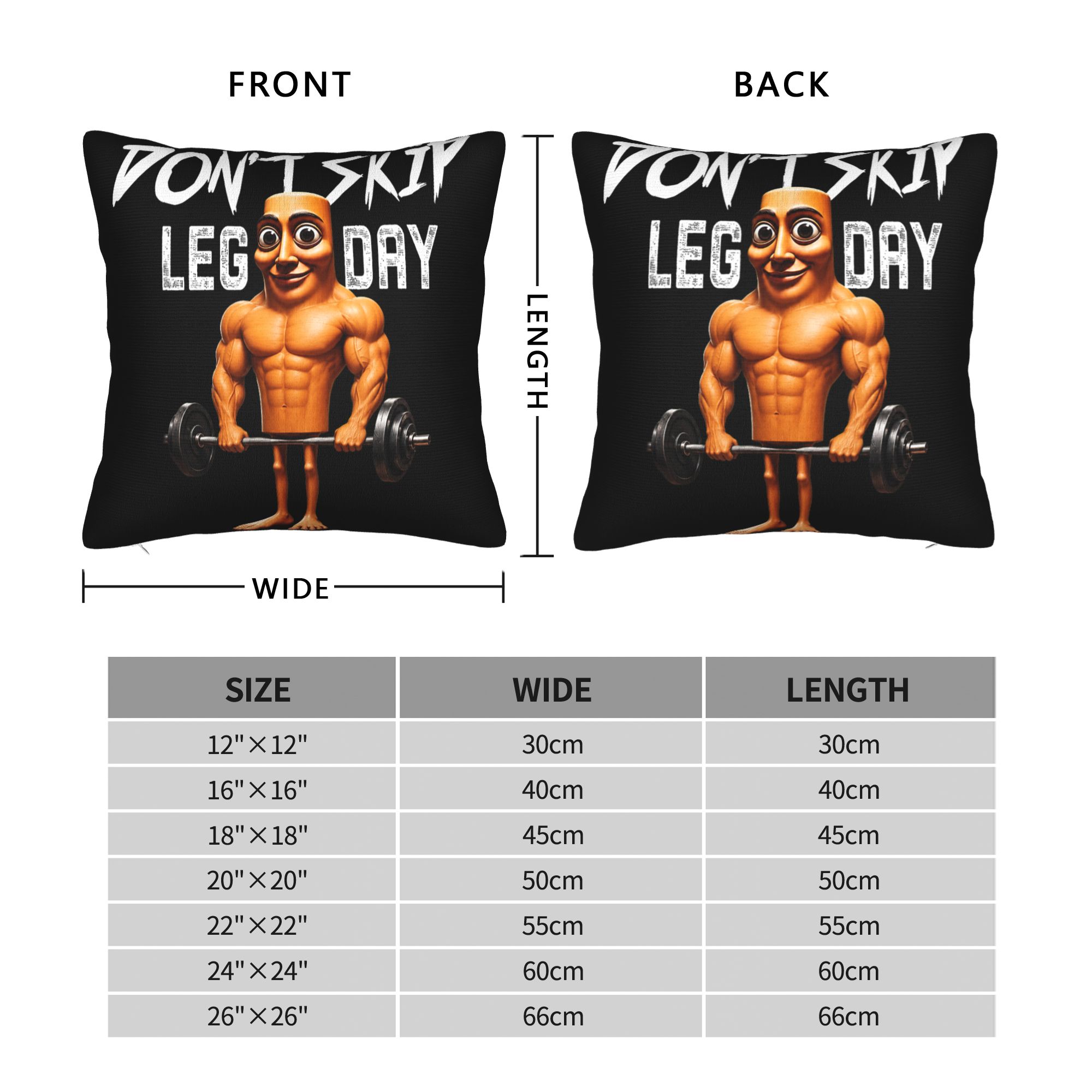Pillow Case Don't Skip Leg Day - Home Gym Leg Day avis et prix