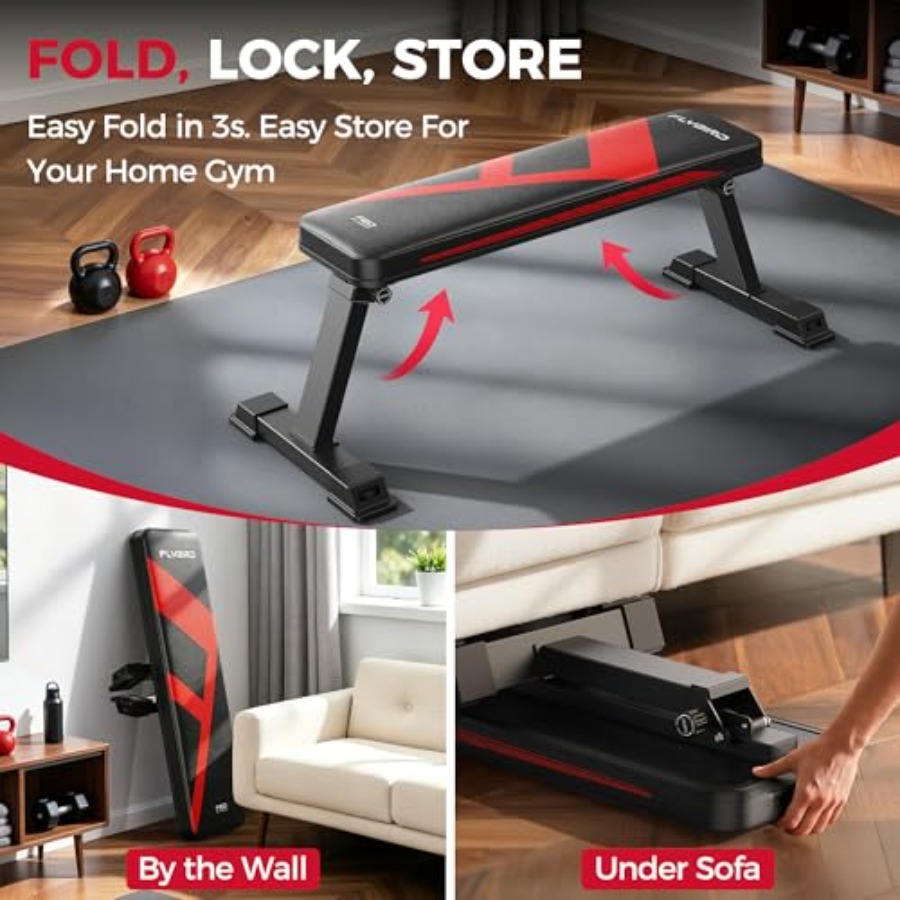 Foldable Flat Weight Bench for - Home Gym Setup avis et prix