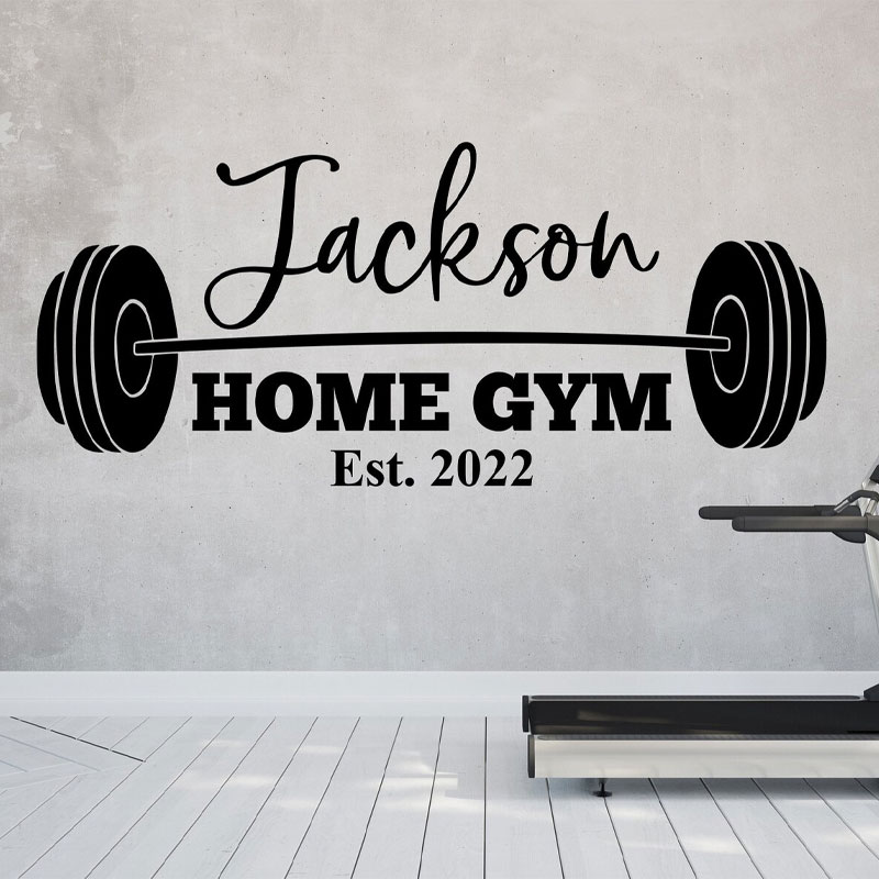 Custom Family Name Gym Wall De - Home Gym Names avis et prix