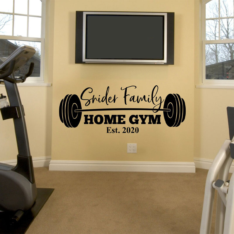 Custom Family Name Gym Wall De - Home Gym Names avis et prix
