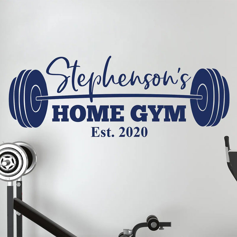 Custom Family Name Gym Wall De - Home Gym Names avis et prix