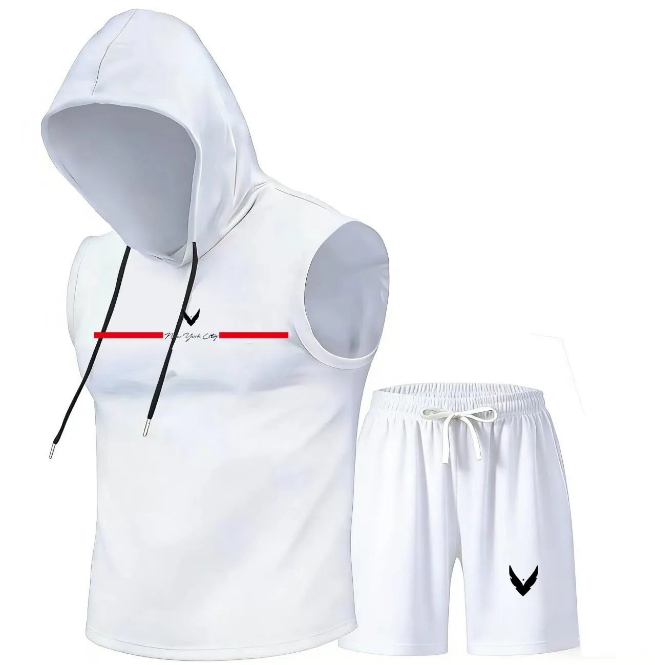 Men's hooded vest set sleevele - Home Gym Training avis et prix