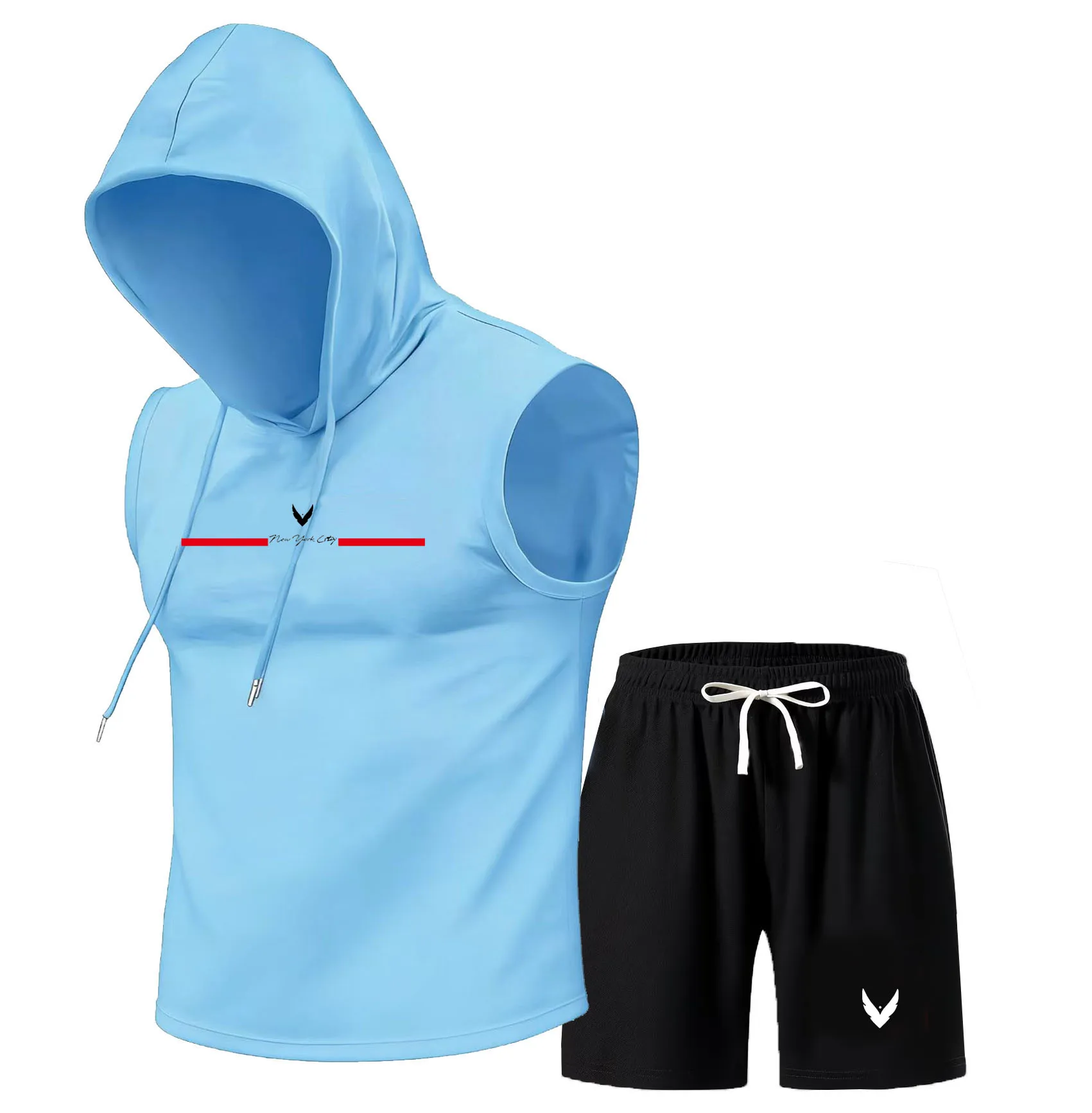 Men's hooded vest set sleevele - Home Gym Training avis et prix