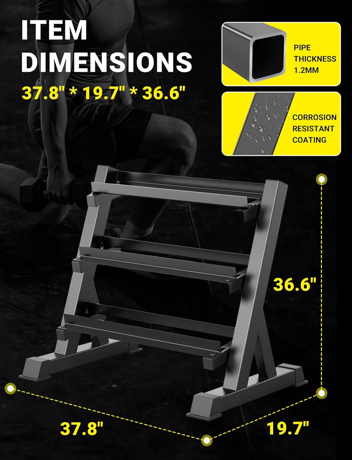 Home Gym Dumbbell Rack, 3 & 5  - Home Gym Dumbbells avis et prix